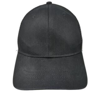 George Snapback Trucker Hat Black One Size Adjustable Mesh Back 6 Panel Blank